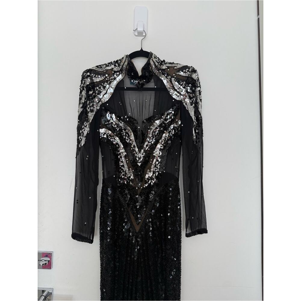 Vintage Stephen Yearick Beaded Sequin Maxi Dress - Picture 2 of 7